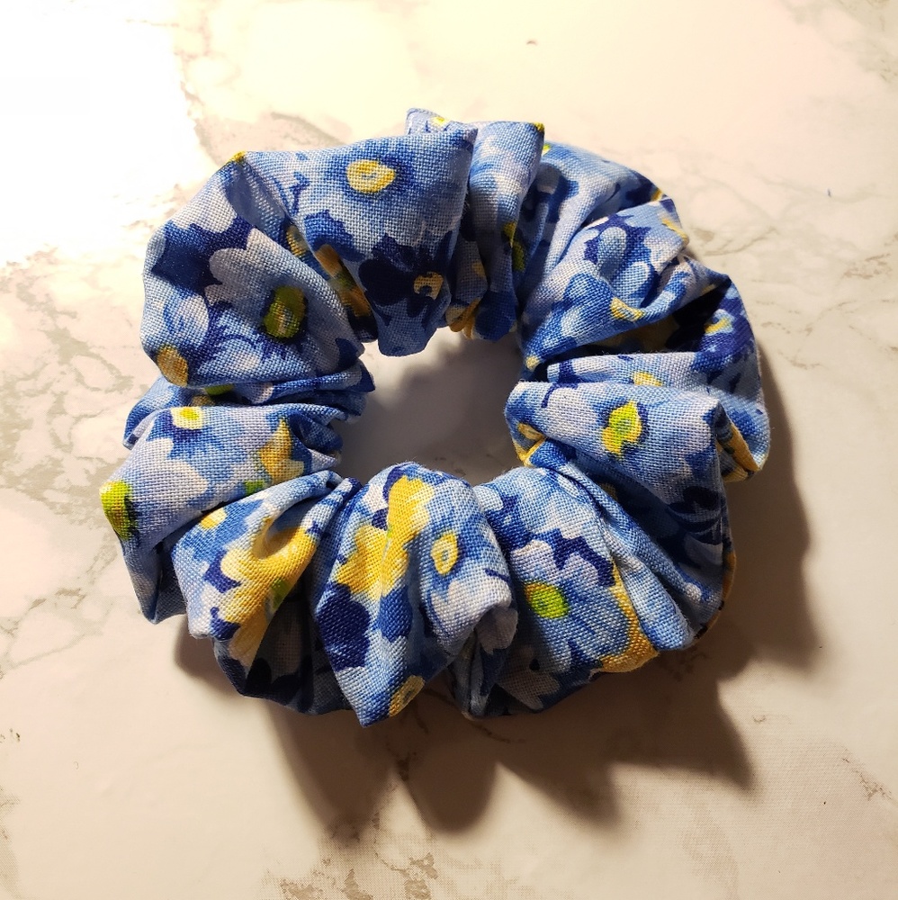 Floral handmade scrunchie